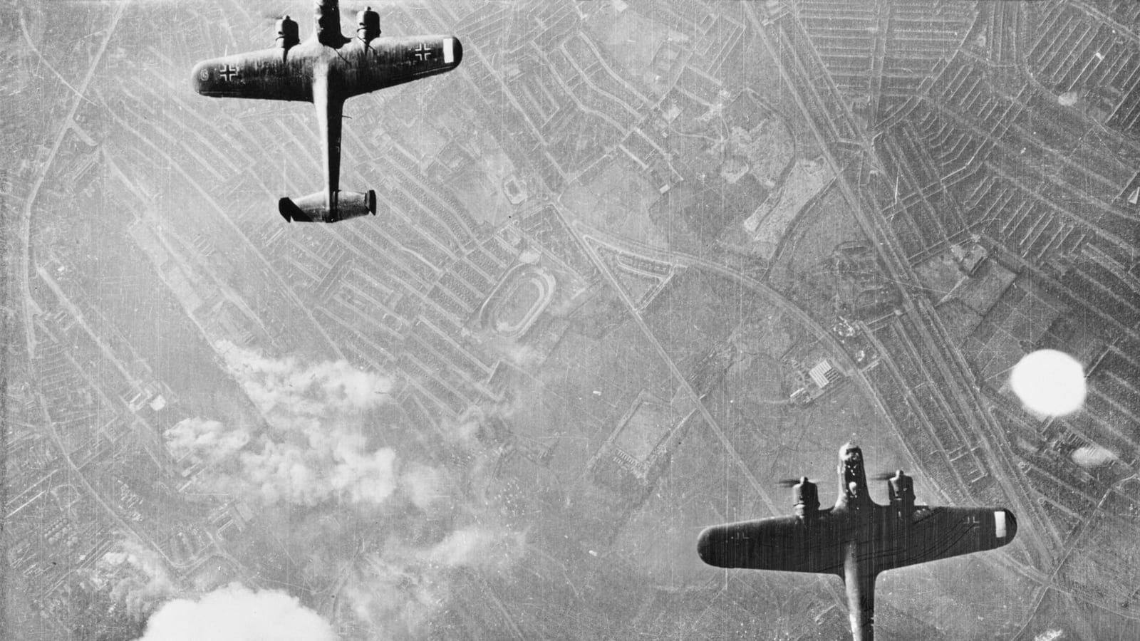 German Dornier Do 17 bombers over east London, 7 September 1940